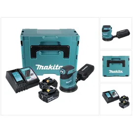 Makita DBO 180 RTJ Akku Exzenterschleifer 18 V 125 mm + 2x Akku 5,0 Ah + Ladegerät + Makpac