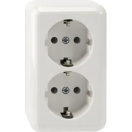 Merten SCHUKO-Doppel-Steckdose, polarweiß MEG2421-8719