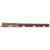PIKO Start-Set mit Bettung BR 119 + 3 Hochbordwagen der DR 57138 H0