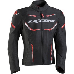 Ixon Striker Air WP Motorrad Textiljacke, schwarz-weiss-rot, Größe S für Männer