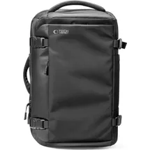 TECH-PROTECT Defender S40 Rucksack Ryanair & Wizzar, 20 l Laptop, Schwarz