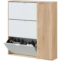 Habitdesign Schuhschrank, 4 Türen, Finish in kanadischer Eiche und
