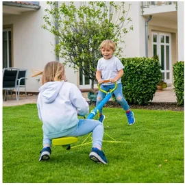 Sandora 40225 Kinder - Wippe 360° Rotation XSS006-50kg Gewicht pro Seite mit Boden - Anker für Spaß im eigenen Garten blau/grün