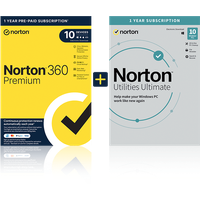 Norton 360 Premium + Utilities Ultimate 2024, 10 Geräte - 1 Jahr, Download