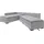 Home Affaire Ecksofa Cord 3-Sitzer Grau