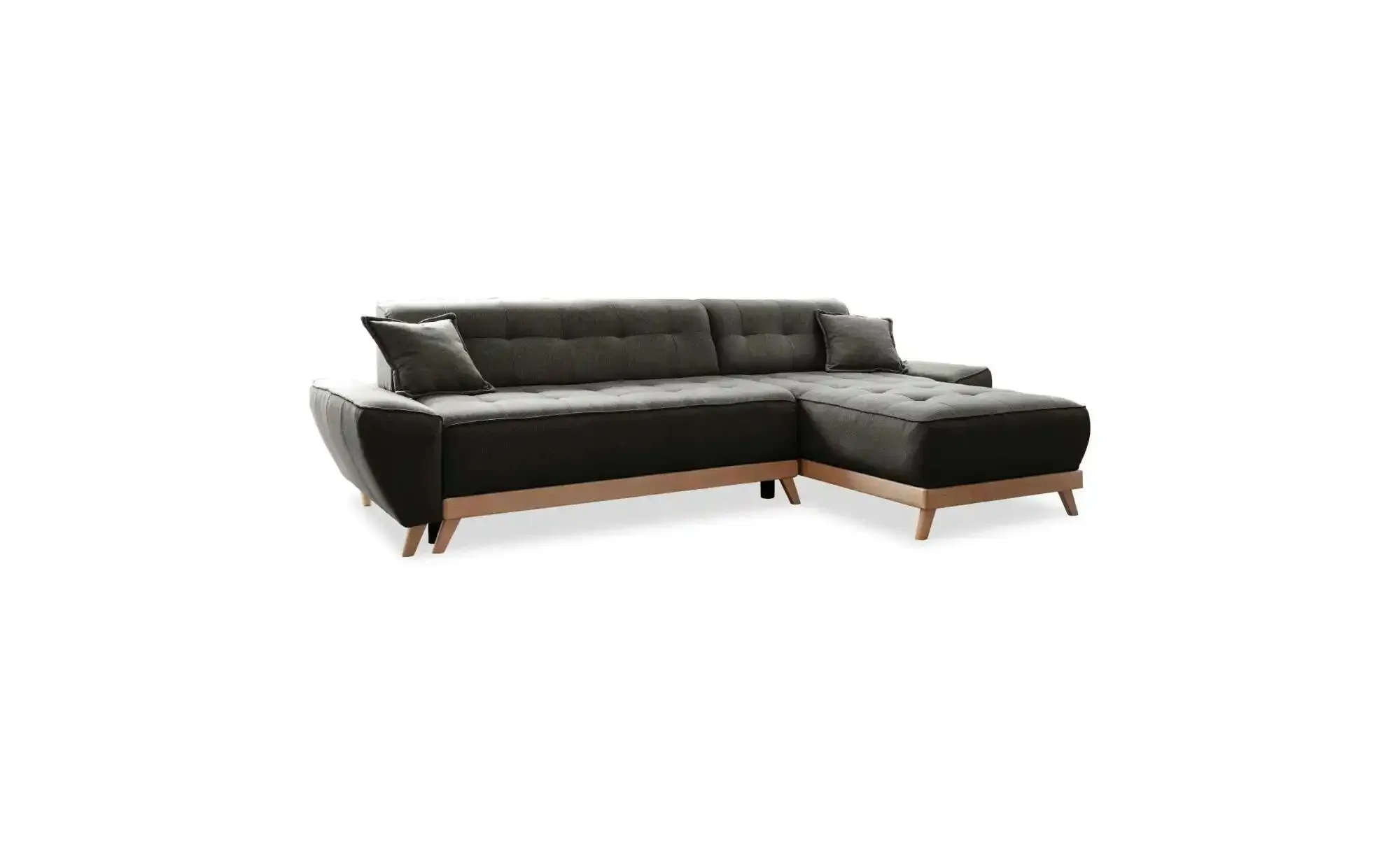 Miuform Ecksofa mit Schlaffunktion Dazzling Daisy , schwarz , Maße (cm): B: 260 H: 77
