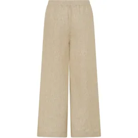 MAC Leinenhose gestreift Beige 38