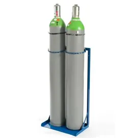 rollcart transportsysteme Gasflaschenständer 2 Flaschen Stahl 1100x560mm blau