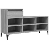 VidaXL Schuhregal Grau Sonoma 102x36x60 cm Holzwerkstoff