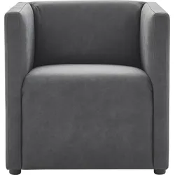 Cocktailsessel CALIZZA INTERIORS "Grivola", grau (9 anthrazit), B:66cm H:68cm T:67cm, Microfaser 100% Polyester, Sessel