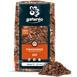 GALAMIO Pinienrinde Pinienmulch Rindenmulch Pinie Mulch Garten Pflanzen Dekor Pinus Pinea Natur Mittelmeer Kiefer Mittel 15-25mm 60l Sack / 1 Karton Paligo