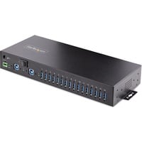 Startech StarTech.com 16-Port Industrial USB 3.0 Hub 5Gbps Metal, DIN/Surface/Rack Mountable Terminal Block Stecker, 120W Ladeleistung, Robuster USB Verteiler, Dual-Host USB Switch (5G16AINDS-USB-A-HUB)