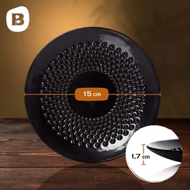 Bonvivre Dessertteller aus emailliertem Gusseisen Ø 15 cm - 2er Set | Kuchenteller Untersetzer Untertasse im asiatischen Stil