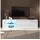 Okwish TV-Schrank Lowboard 180x40x45 cm Weiß Glas/MDF/Spanplatte