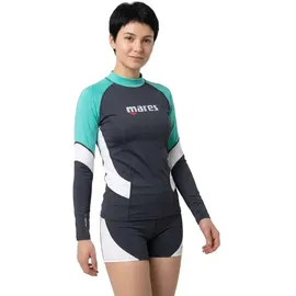 Mares Rash Guard Trilastic Schwarz/Grün/Weiß S