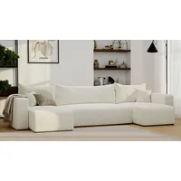Ecksofa PIANO U mit Schlaffunktion und Stauraum in U-Form Wohnzimmer Sofa mit Bettkasten Couch Baltimore Sand Beige - Beige