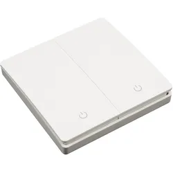 Funk-Wandtaster McPower ''Kinetic'' 2-fach, Funktion ohne Batterie, max. 200m
