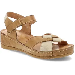 Braune Sandalen Wasak Flache Schuhe, 37