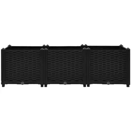 vidaXL Hochbeet 120 x 40 x 38 cm Schwarz
