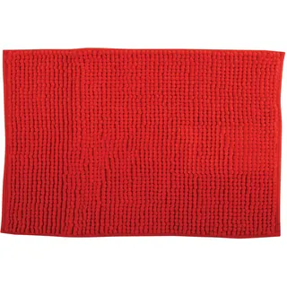MSV Badteppich Chenille Rot 50 x 80 cm