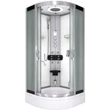 AcquaVapore Dampfdusche Duschkabine Sauna Dusche D58-50M3-EC 90x90 cm mit 2K Scheiben Versiegelung