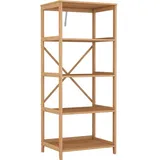 Vicco Bücherregal Novaro, Bambus, 48.3 x 144 cm mit 5 Fächern