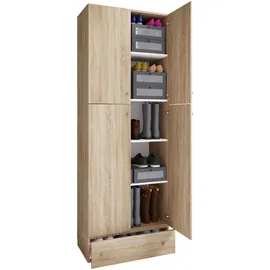 VCM Drehtürenschrank Lona 70 x 200 x 39 cm Sonoma Eiche
