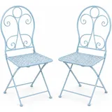 Hti-Living Solea Gartenstuhl 40 x 50 x 45 cm blau 2 St.