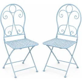 Hti-Living Solea Gartenstuhl 40 x 50 x 45 cm blau 2 St.