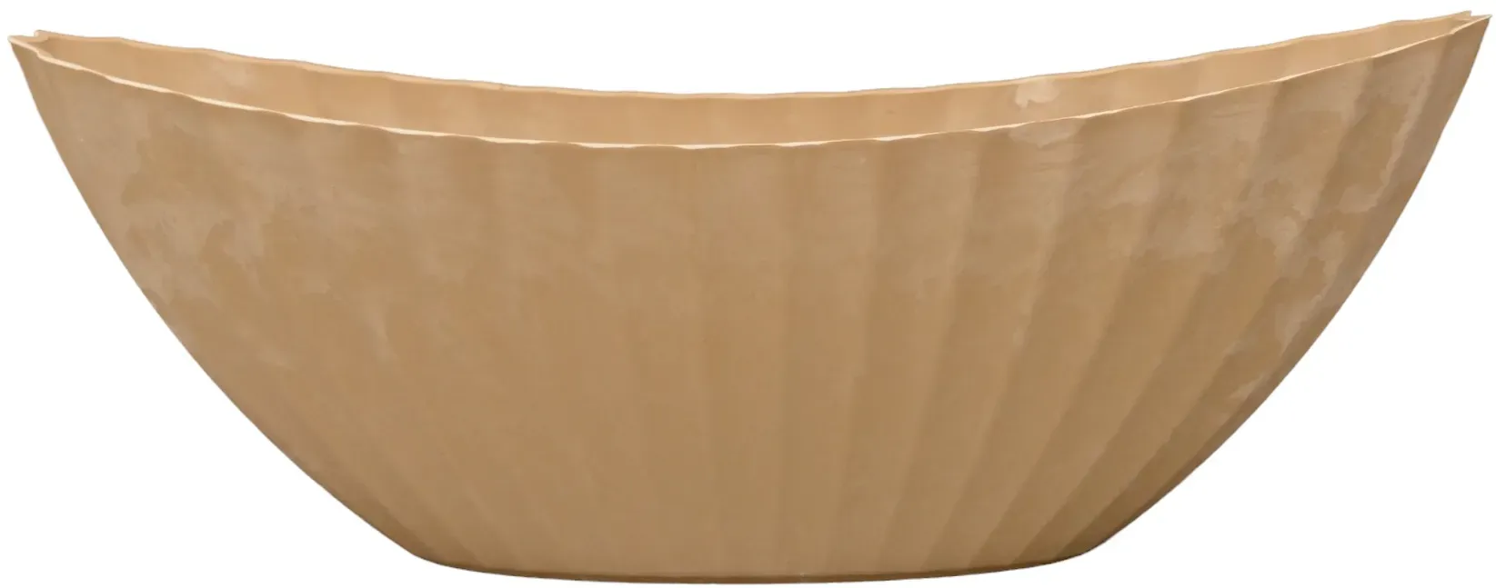 Schiffchen Kunststoff 41x17x16cm Recycling Material  - beige