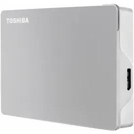 Toshiba 4TB Canvio Flex Portable External Hard Drive for Mac, Windows PC and Tablet use, compatible with most USB-C and USB-A devices, Silver (HDTX140ESCAA)