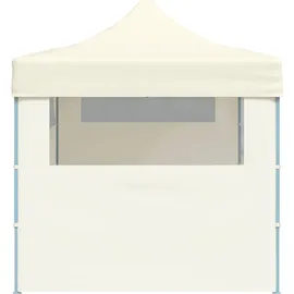 vidaXL Pop-up 3 x 6 m inkl. Seitenteile cremeweiß