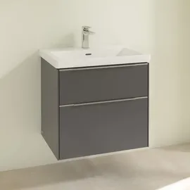Villeroy & Boch Waschbeckenunterschrank 2 Auszüge 62,2 x 57,9 x 47,8 cm Grau