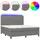vidaXL Boxspringbett 180 x 200 cm Dunkelgrau