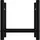 CLP Kaminholzständer Medya Metall 30 x 60 x 60 cm Schwarz
