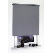 LIEDECO Seitenzugrollo Uni 92 x 180 cm verdunkelnd dunkelgrau