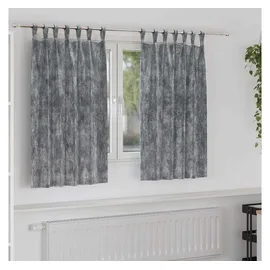 vidaXL Samtvorhänge mit Vorhängen 2 pcs Grau 140 x 140 cm Samt