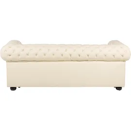 Beliani Sofa Creme Chesterfield