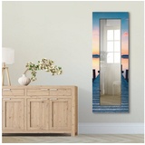Artland Ganzkörperspiegel, Wandspiegel, mit Motivrahmen, Landhaus, blau