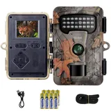 Rollei Wildkamera HD-30, 48MP 4K Wildtierkamera mit Bewegungsmelder Nachtsicht Infrarot Jagdkamera mit Akku & 2'' IPS-Display 0,4s Auslösezeit 0,4 Sek.
