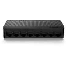Tenda SG108 LAN Switch 8 Port Gigabit Netzwerk Switch (Plug-and-Play Ethernet Switch, Lüfterlos, Unmanaged, Desktop-/Wandmontage, Schwarz) LAN Hub, LAN Verteiler