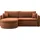 WFL GROUP Ecksofa Cord 4-Sitzer Orange