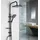 a&n&a aQualine Aqualine KERA Duschsäule mit Armaturenanschluss, Schwarz matt - Duschgarnitur