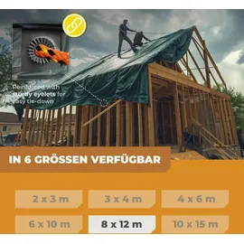 Bio Green Rainexo Abdeckplane 8 x 12 m Grün/Blau