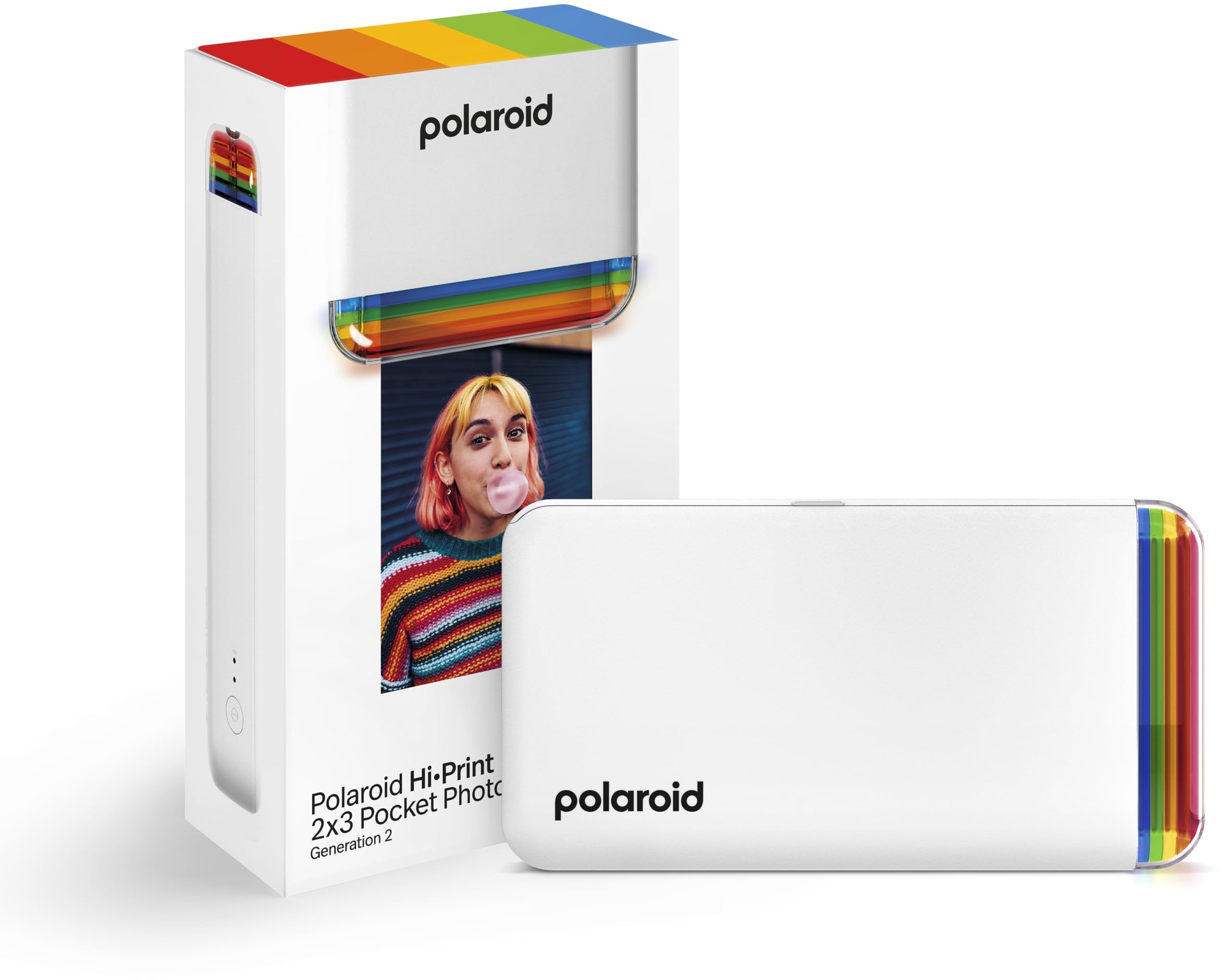 Polaroid Hi-Print - 2nd Generation - Bluetooth Connected 2x3 Pocket Photo, Dye-Sub Printer - White