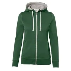 Damen Kapuzenjacke Bonded 255, tanne/silber, Größe M - tanne/silber - M