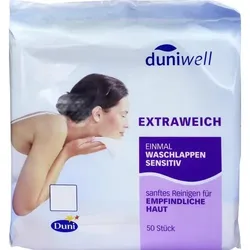 DUNIWELL Einmal Waschlappen sensitiv 50 St