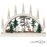 Star Trading LED Schwibbogen Forest Friends, 7-flammig, Batterie, Tiermotive, Holz - (L)45 x (B)33 cm | Gr.: onesize