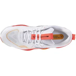 Mizuno Wave Momentum Elite Volleyballschuhe, 01 - white/fiery coral 2/citrus 48.5