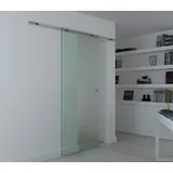 Homcom Glasschiebetür rechts 102,5 x 205 cm transparent